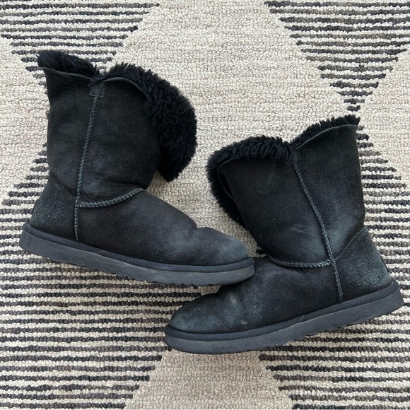 UGG Black Bailey Button Boots - Picture 2 of 10
